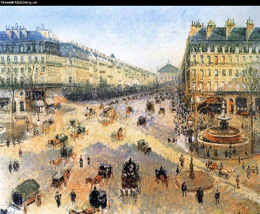 Camille Pissarro Theater Square, the French winter morning